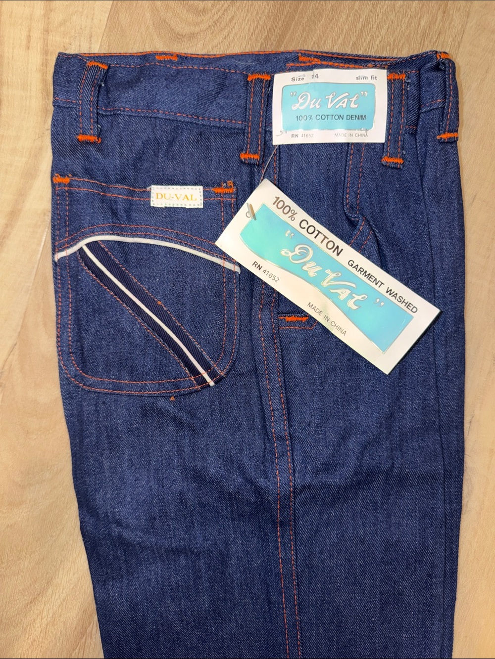 Rare vintage Du-Val deadstock jeans with original tags still attached